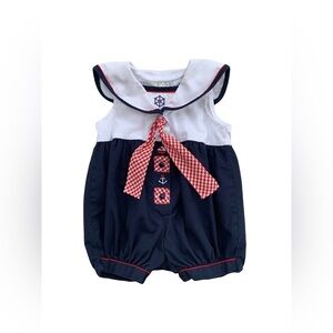 Vintage 3-6 Months Sailor Bubble Romper